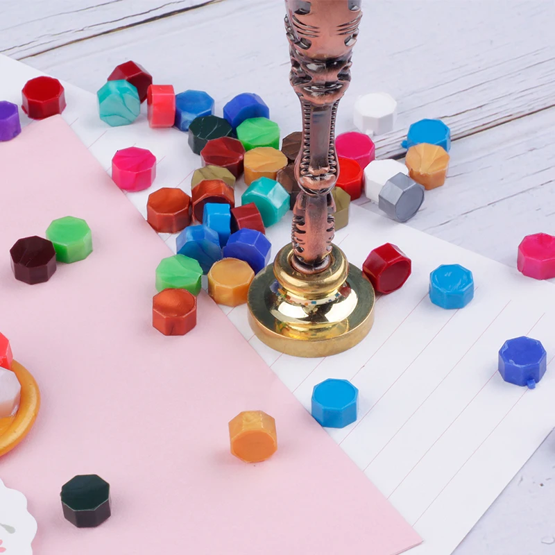 150 pçs/caixa Colorido Selo de Cera Com Caixa de Ferro