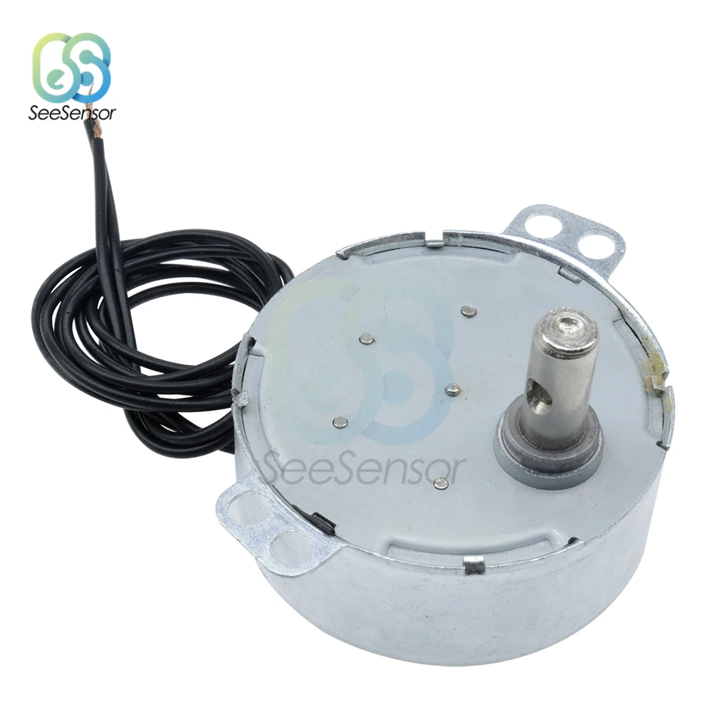 AC 220V 240V AC 12V 50/60Hz Synchronous Motor 5-6RPM Robust Torque 4W CCW/CW TYC-50