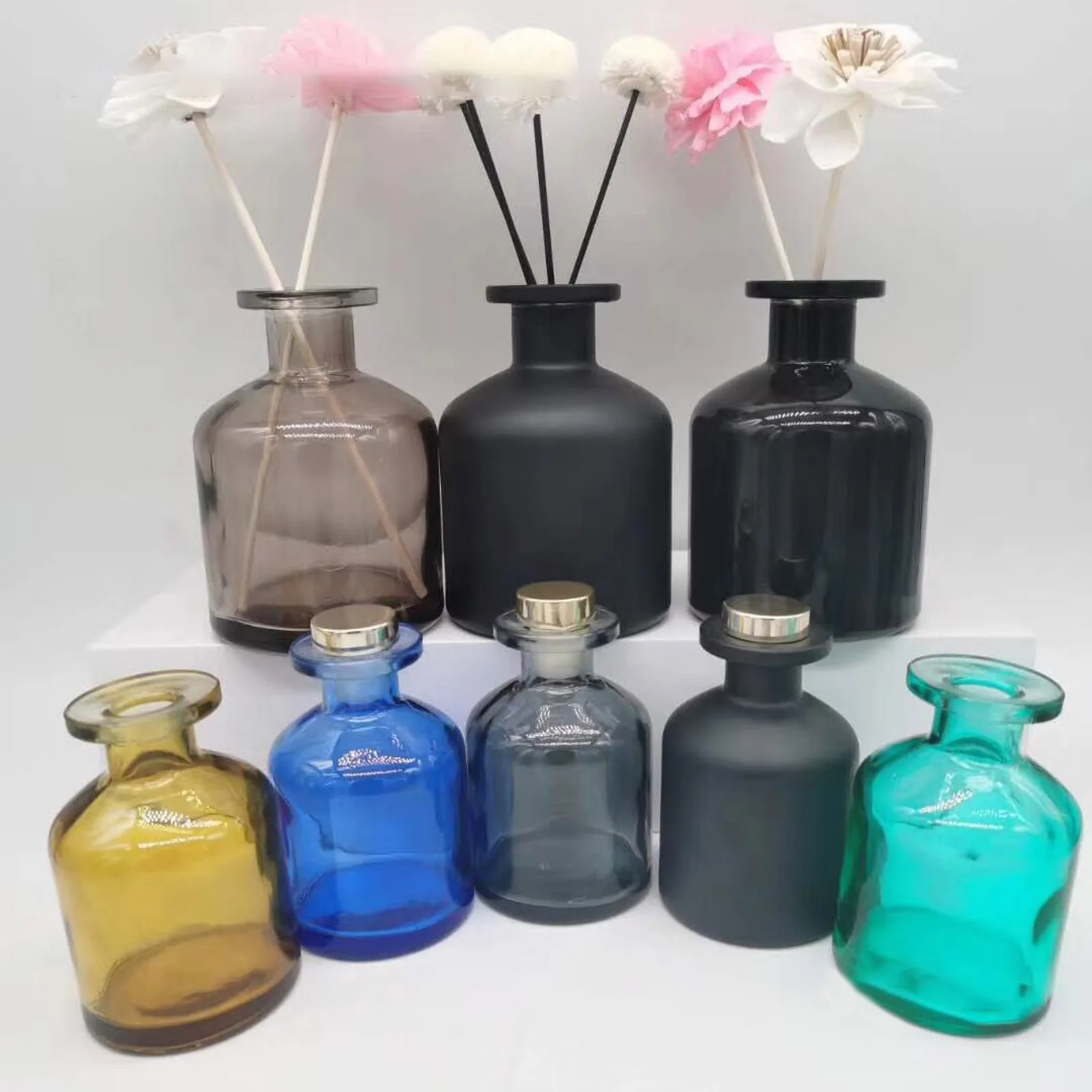 50ml/100ml Fragrance Empty Bottles can use Rattan Sticks Purifying Air Aroma Diffuser Set Essential Oil Bottles for Room Office