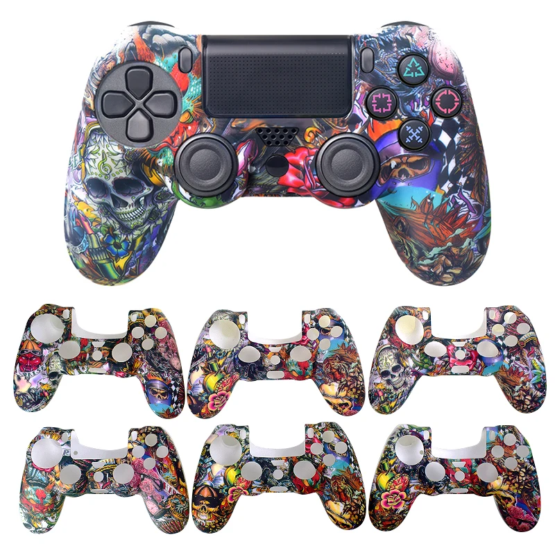 Data Frog Soft Silicone Gel Rubber Case Cover For SONY Playstation 4 PS4 Controller Protection Case For PS4 Pro Slim Gamepad