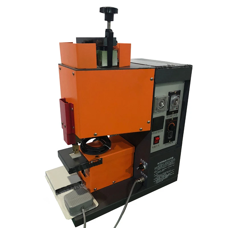 

MT606 zipper gluing machine Semi-automatic edge gluing machine Hot melt glue gluing machine Hot melt glue zipper machine Zipper