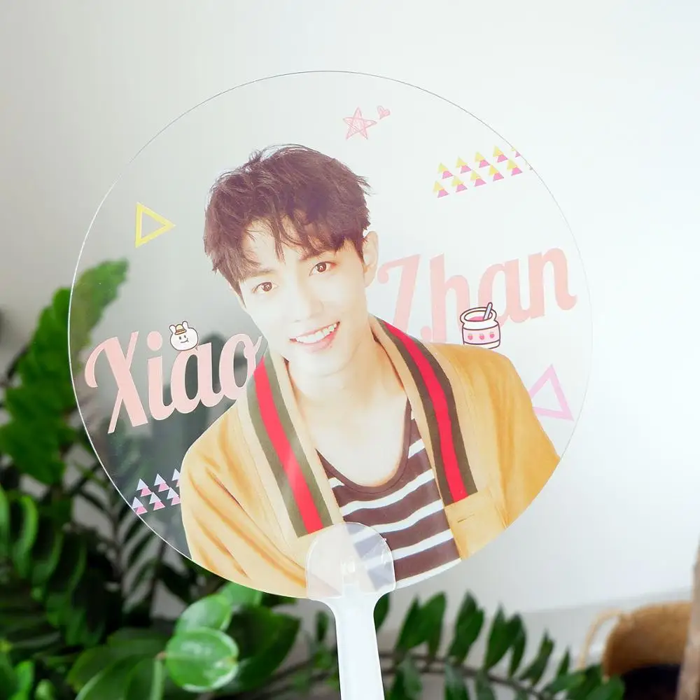 Plastic Transparent Hand Fans, Kpop Star, Korea Hand Fan, Jonghyun Johnny Haechan V, Eco Friendly, Custom Printed, 10 Pcs