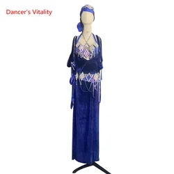 Belly Dance Competition Costumes Set for Women Bellydance Dress Senior Velvet Belly Dancing Performance Dresses Stage Cltohing