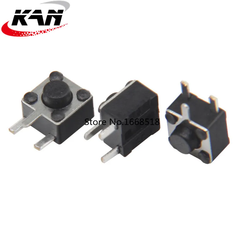 1000pcs Side Foot 3pin 4.5x4.5x3.8/4.5/5/6/7/8/9 mm Switch Tactile Push Button Switches 4.5x4.5x3.8mm 4.5mm 5mm 6mm 4.5x4.5x7mm