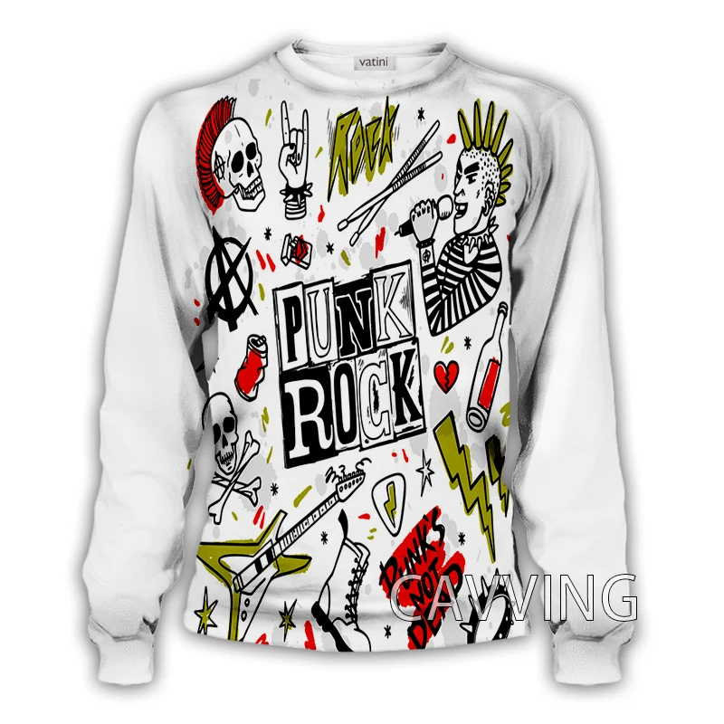 New Fashion Women/Men's 3D Print  PUNK'S NOT DEAD Band Crewneck Sweatshirts Harajuku Styles Tops Long Sleeve Sweatshirts  C01