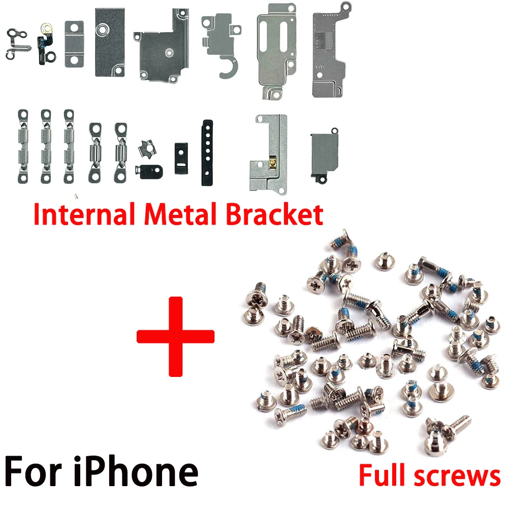 1set Full Screws + Inner Metal Bracket Holder For iPhone 5S SE 6 6S 7 8 Plus X XR XSMAX 11 Pro Max Inside Small Iron Parts1set