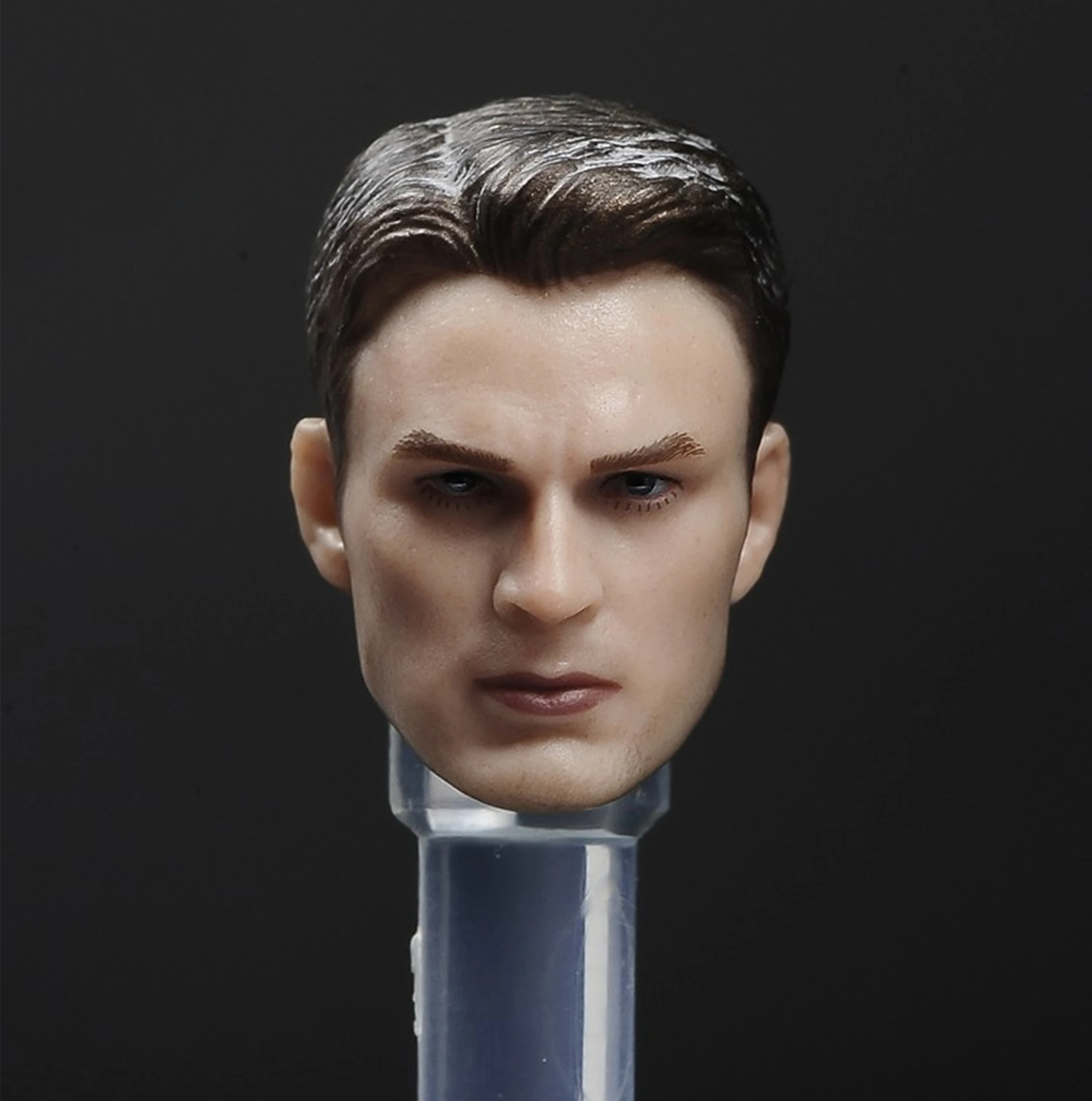 1:12 Scale Chris Evans Steve Rogers First Captain Head Sculpt Model Toys Fit 6'' SHF Action Figure Body Doll