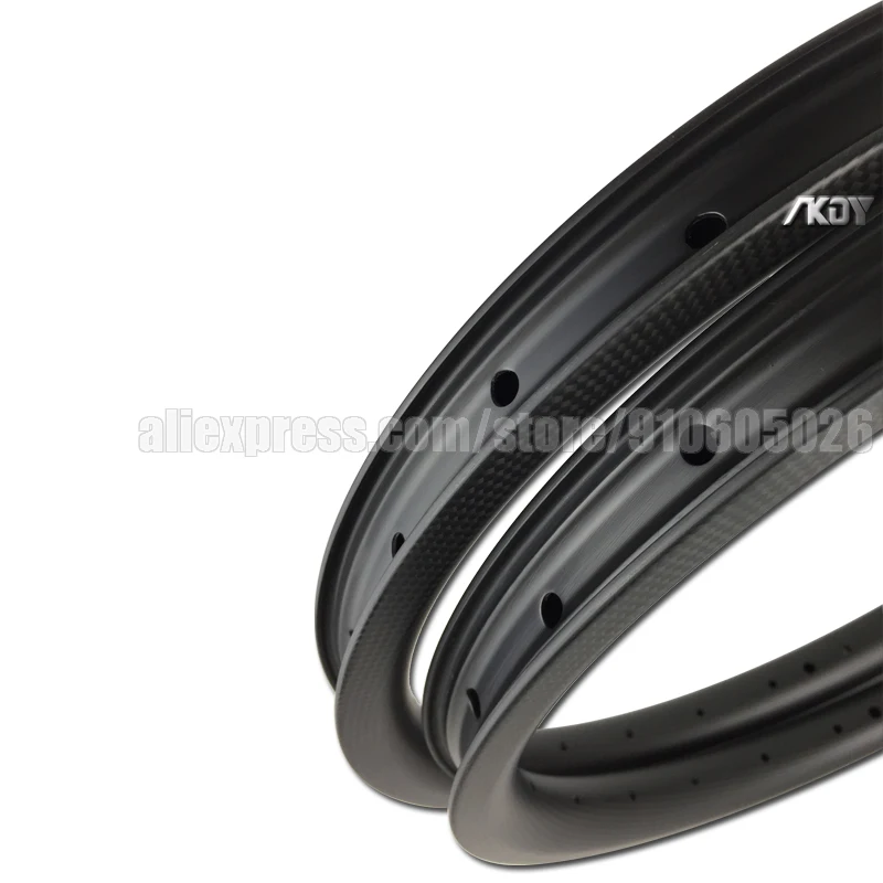 406 Carbon Rim Bicycle 25mm Depth 32mm Width 20 inch wheel Bike Disc Brake 24/28/32/36 Holes Tubeless Rim Size 20