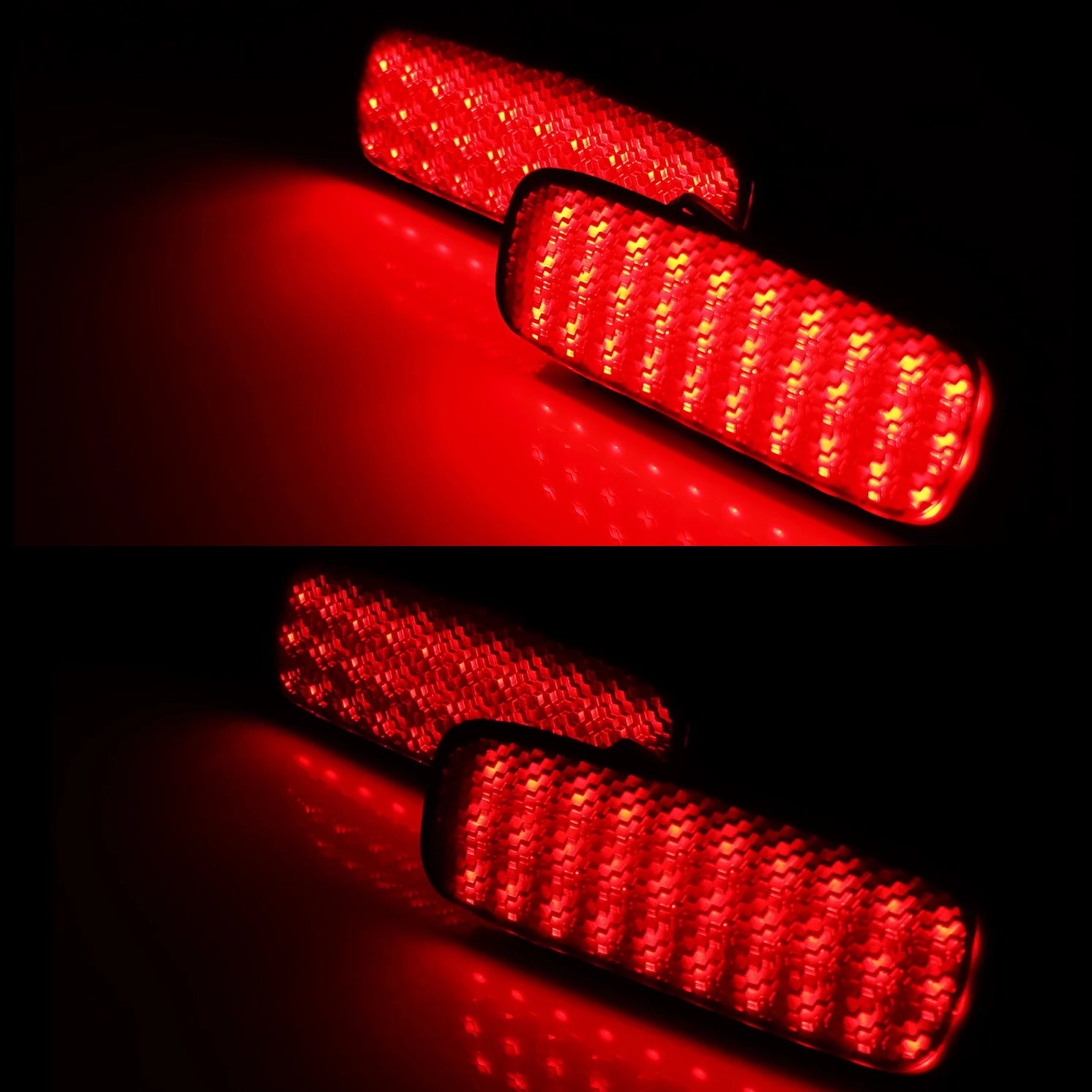 ANGRONG LED rosso riflettore paraurti posteriore per Peugeot 107 206 607 per Fiat Scudo per Citroen C1 C5