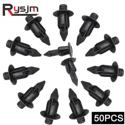 50Pcs 6mm Plastic Rivet Clips Hole ATV Fairing Fender Clip Auto Fastener Clips For Suzuki Car Door Trim Panel Clip Fasteners