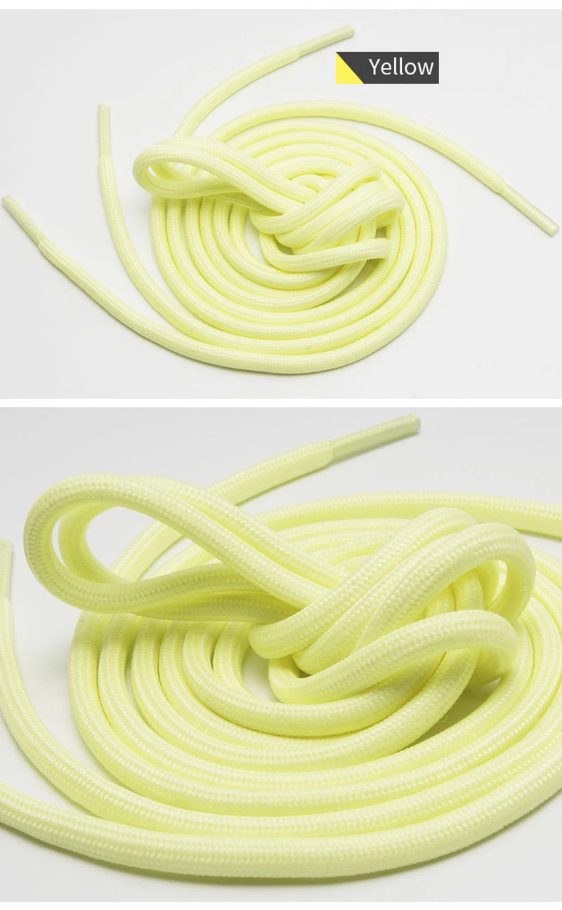 5 Farben Runde Leuchtschnürsenkel für dunkle Nächte, fluoreszierende Schnürsenkel für Damen und Herren, für Sneakers, 100/120/140CM – Detail 4