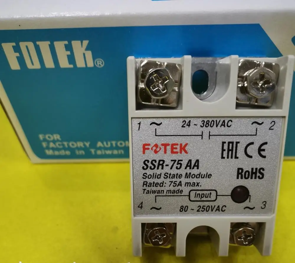 SSR-75AA  New original Taiwan FOTEK SCR module economical solid state relay