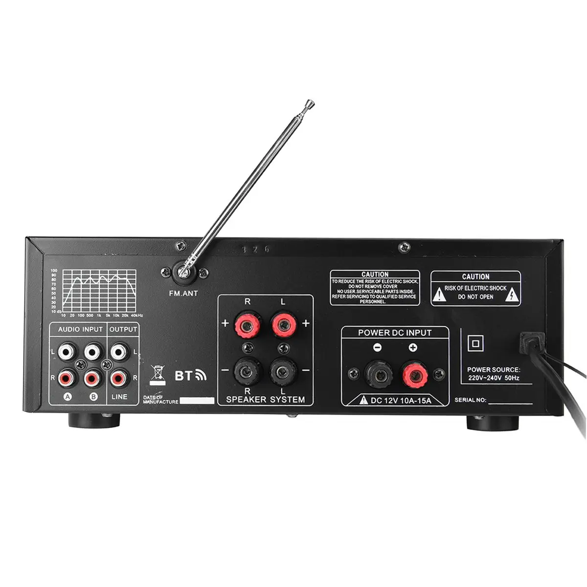 Bluetooth Mixer Audio for Home and Car, Mixer, Subwoofer, Stereo, Subwoofer, Power Audio, Mixagem, USB, SD com controle remoto