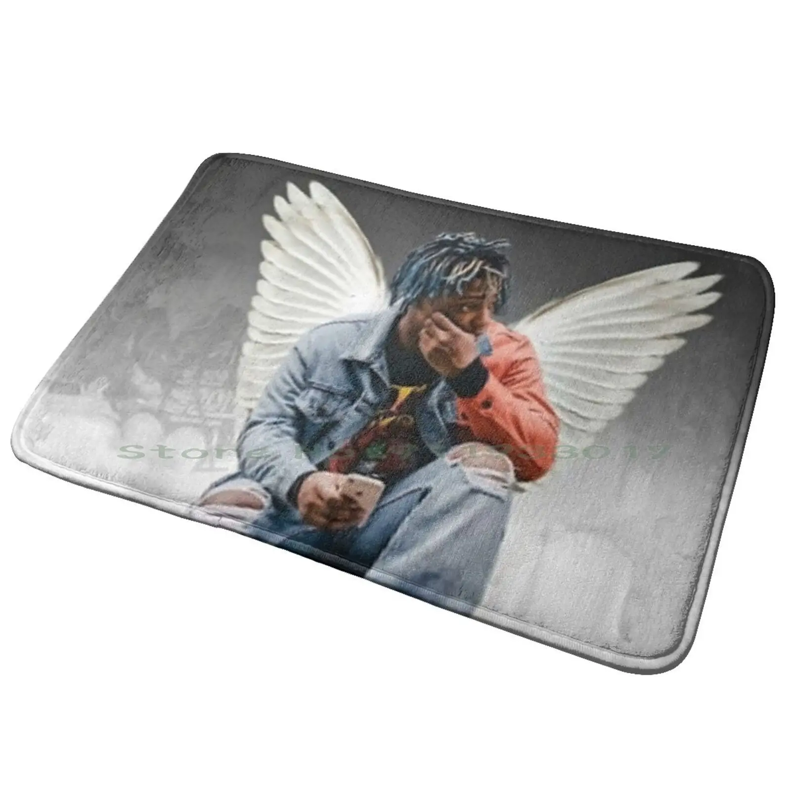 Cloud Angel Entrance Door Mat Bath Mat Rug Ink Pen Uk England Uni Of Parkinson Library United Kingdom Landscape Green Anti-Slip