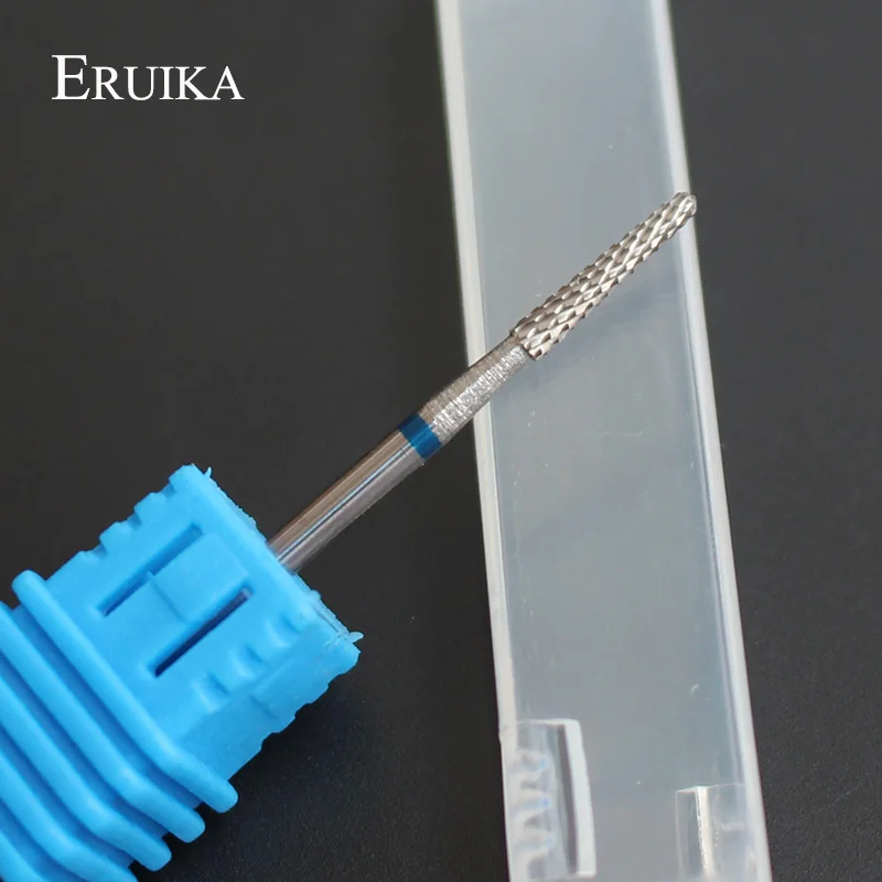 ERUIKA 1pc Carburo di Tungsteno Fresa Unghie artistiche Trapani Bit 3/32 "Squalo Mano Macinapepe Taglierina Dispositivo Elettrico Manicure Lucido Accessorio