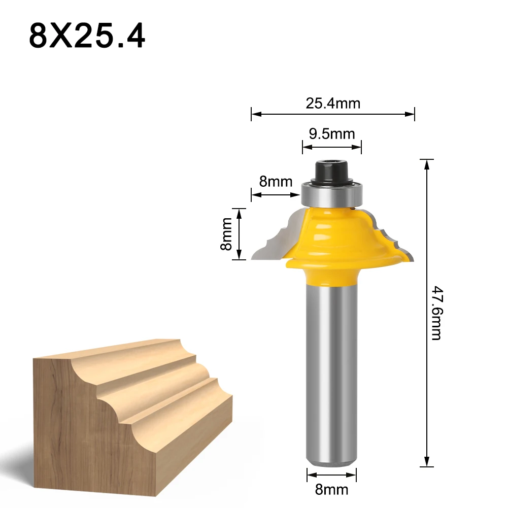 1pc 8mm shanktable borda roteador bit-francês barroco linha faca cortador de madeira tenon cortador para ferramentas de madeira