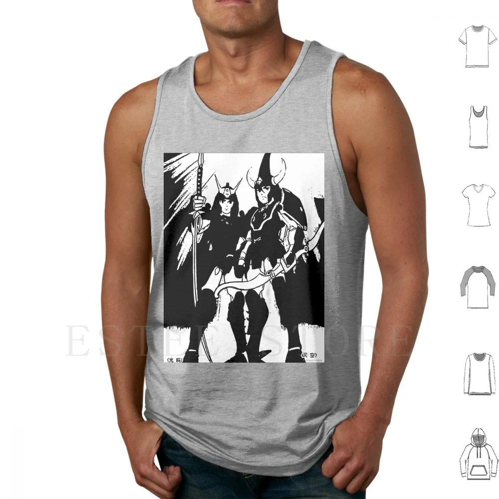 

Ronin Tank Tops Vest Cotton Ronin Old Anime 80s 90s Cartoons Japan Japanese Legendary Armor Troopers Yoroiden Torūpā Cute Style