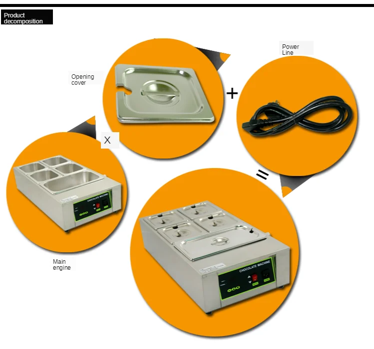 Máquina Eléctrica de fusión de Chocolate, 220V, 110V, 5 rejillas, calentador de olla para derretir Chocolate, de alta calidad