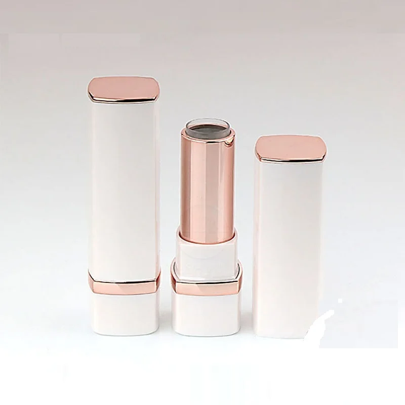 

Empty Lipstick Tube Rose Gold Square Lip Balm Tubes Cosmetic Container Makeup Tools 12.1mm Lipstick Tube Packaging 30/50pcs