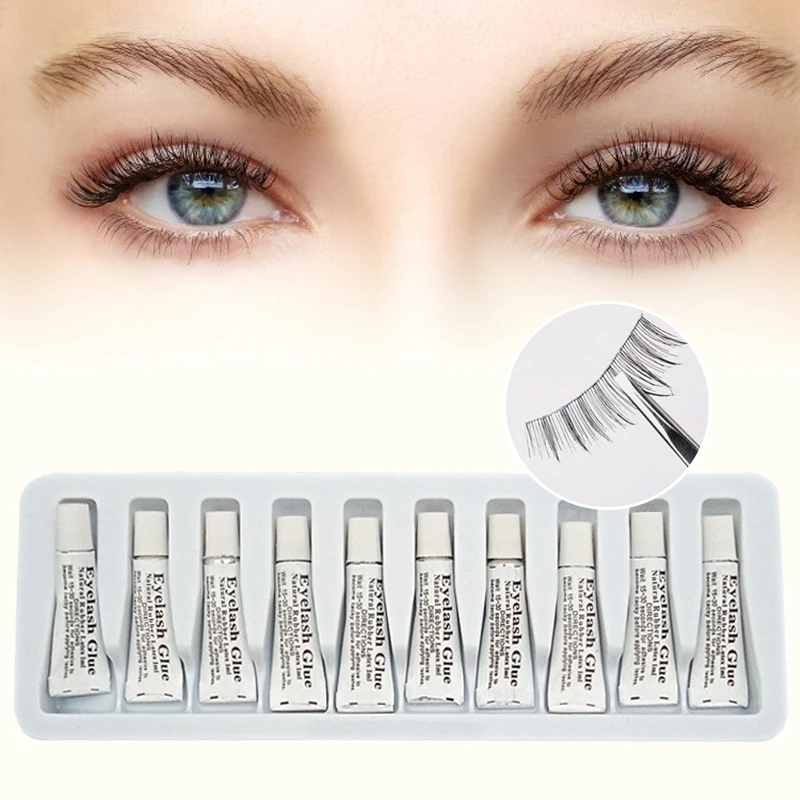 Lot de 1 à 10 Colle à Faux Cils, Transparent, Blanc, Multifonctionnel, Étanche, Longue Durée, Accessoires Cosmétique