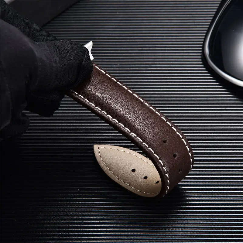 Leder-Uhrenarmbänder für Apple Watch 8, 7, 6, 5, 4, 3, SE, Schmetterlingsverschluss, Ersatz-Armband, 38/40/41 mm, 42/44/45 mm, Band für iwatch – Detail 20