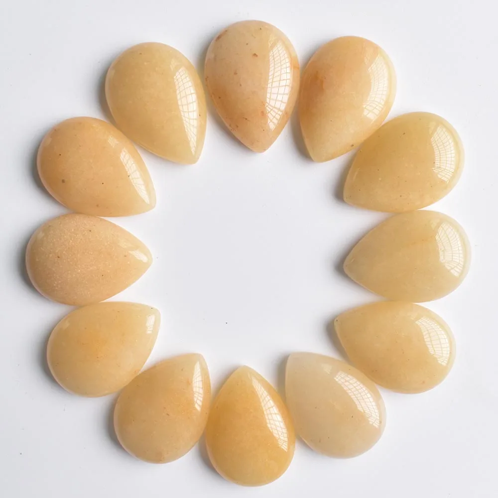 Kostenloser Versand 20 Stück/Lot Großhandel 25x18x6mm verschiedene Naturstein-Tropfenperlen CAB CABOCHON für DIY-Schmuckzubehör – Detail 11