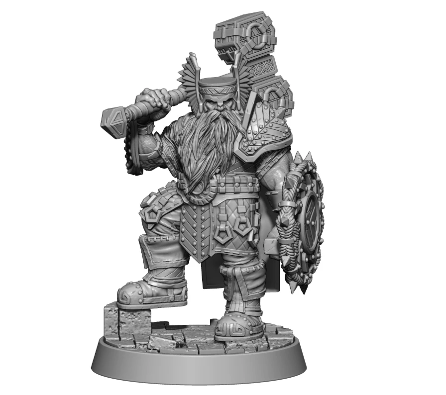 1/32 56mm Resin Model Kits Dwarves Dwarf Warrior Figure Unpainted No Color RW-198