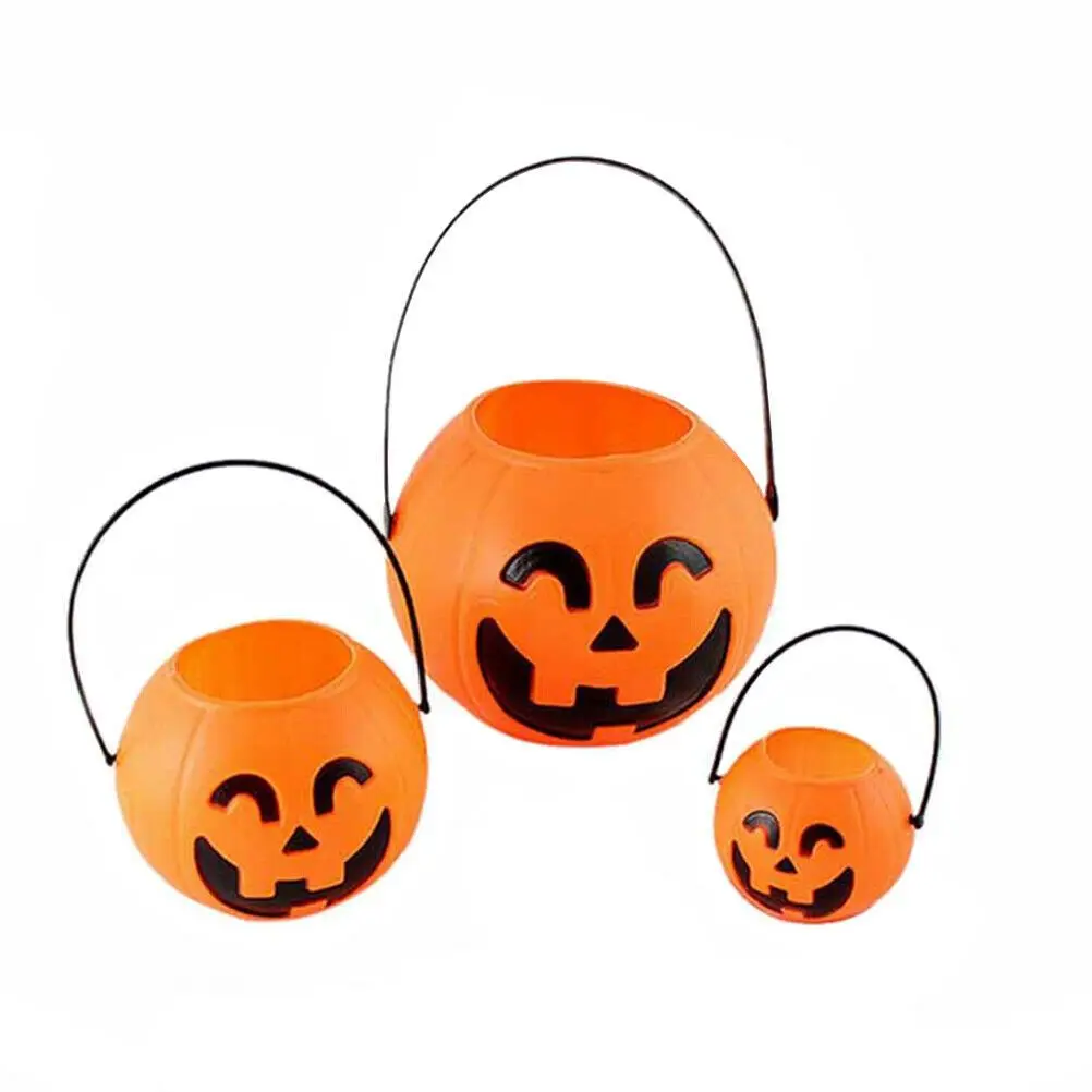 Children Kids Trick Pumpkin Bucket Sweet Holder Halloween Party Decorations Candy Box