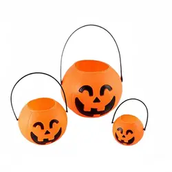 Children Kids Trick Pumpkin Bucket Sweet Holder Halloween Party Decorations Candy Box