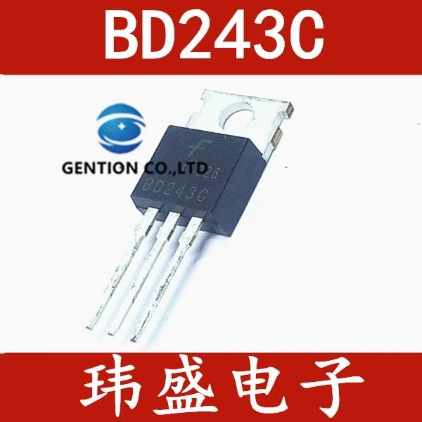 Transistor NPN de potencia TO-220, BD243C, 6 a / 100 v, BD243, en stock, 100% nuevo y original, 20 Uds.