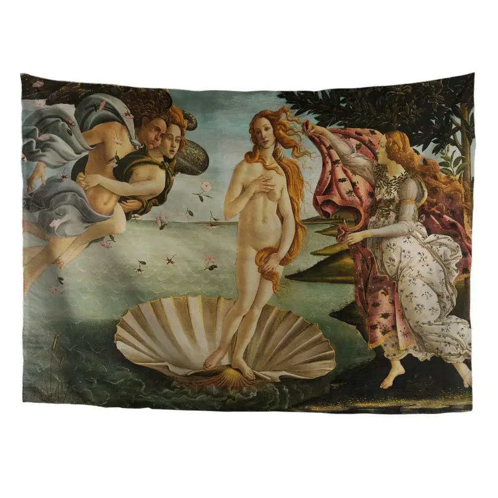 Classic Art Masterpiece Tapestry Series Sandro Botticelli The Birth of Venus Vintage Collection