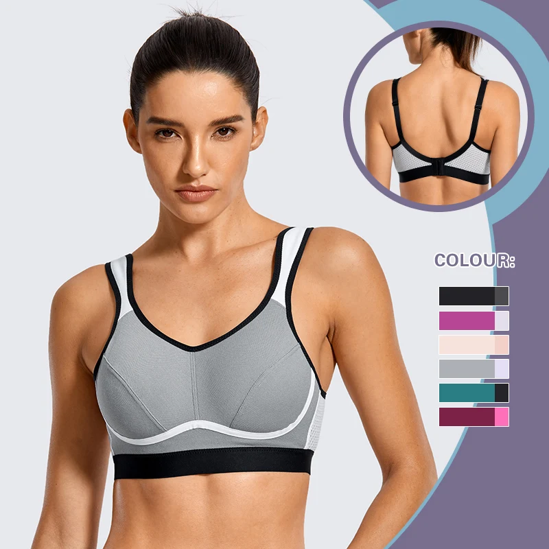 Women Sports Bra High Impact Support Bounce Control Plus Size Workout Fitness Running Lady Bras Female 2024