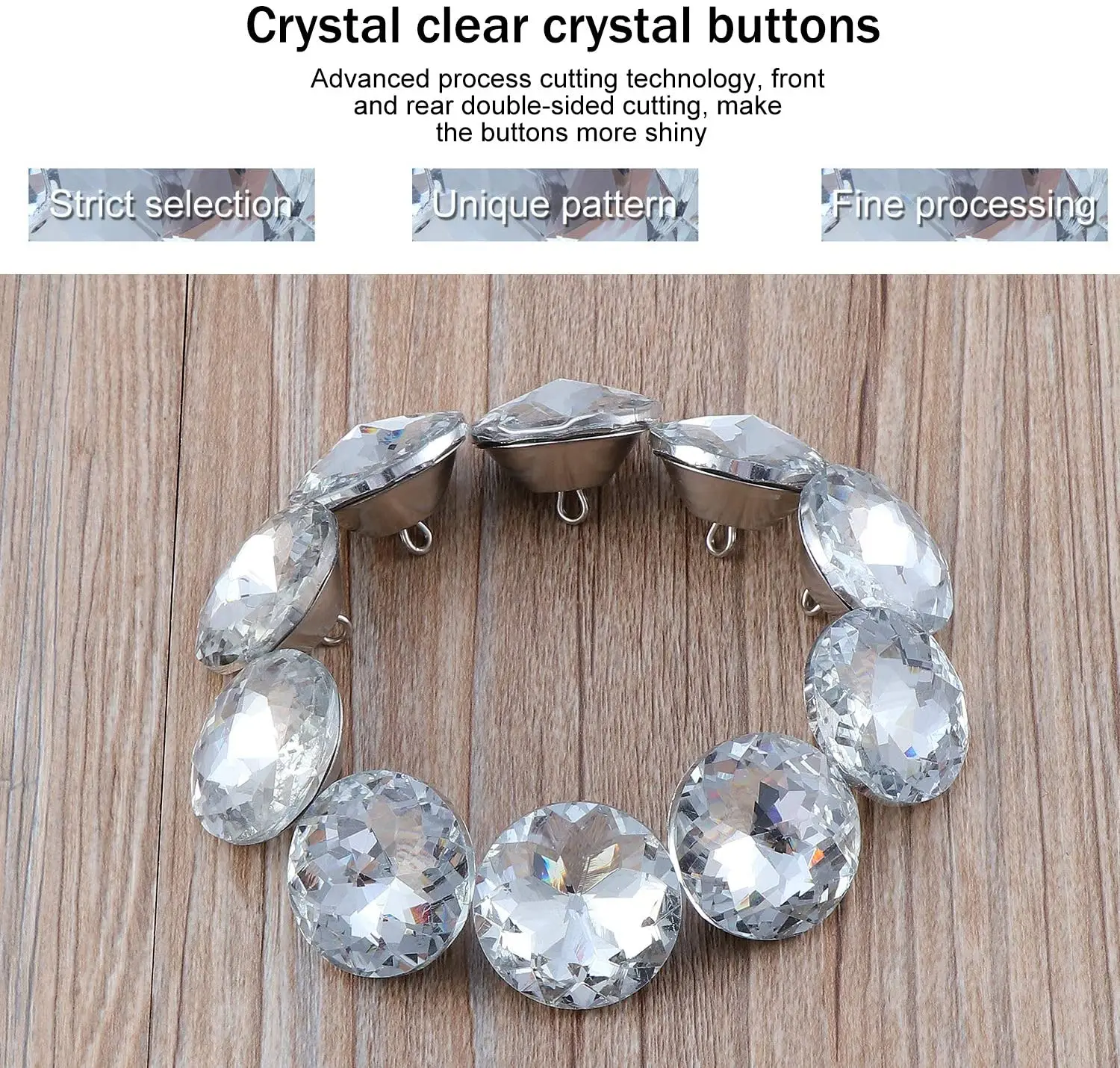 25mm 30mm 50 Stück 36 Ansichten Redbud Strass Knopf Diamante/Diamant Polsterung Kopfteil Knöpfe Home Sofa Bett Wanddekoration – Detail 6