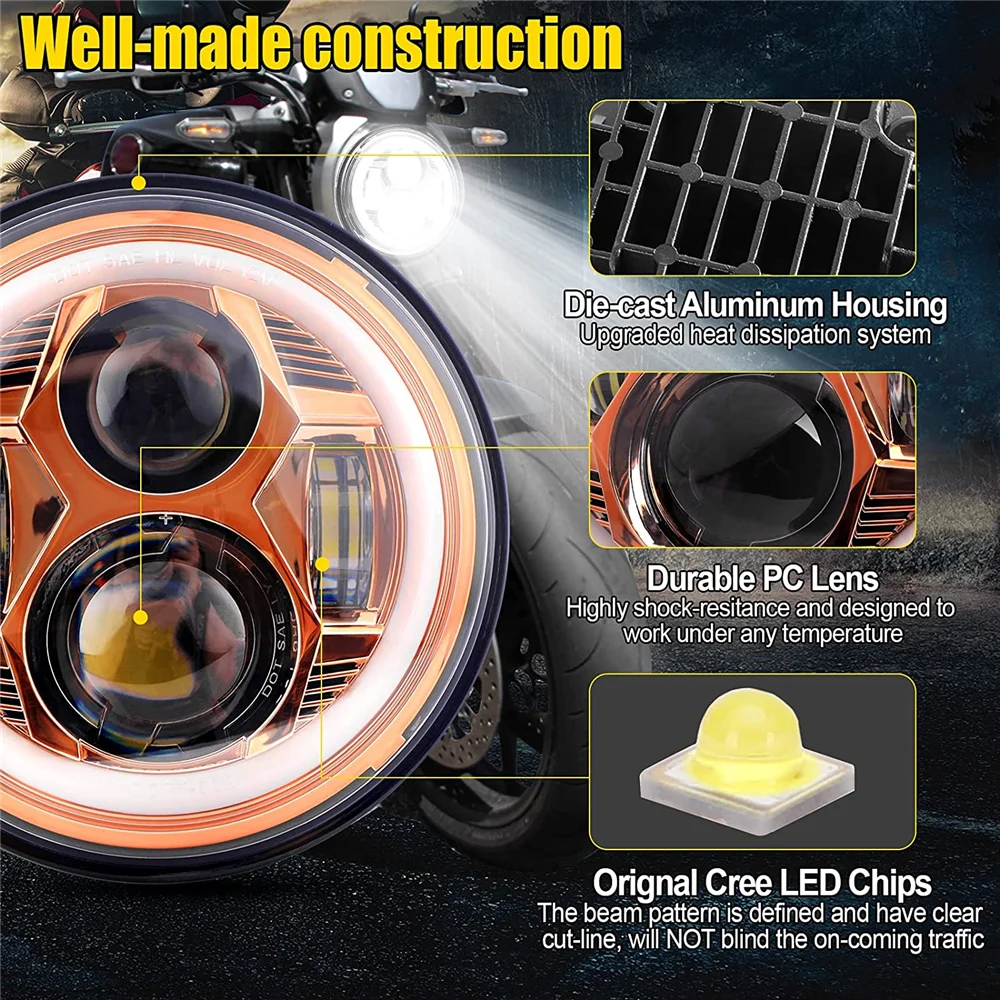 Motorcycle 7inch LED Headlight 7\