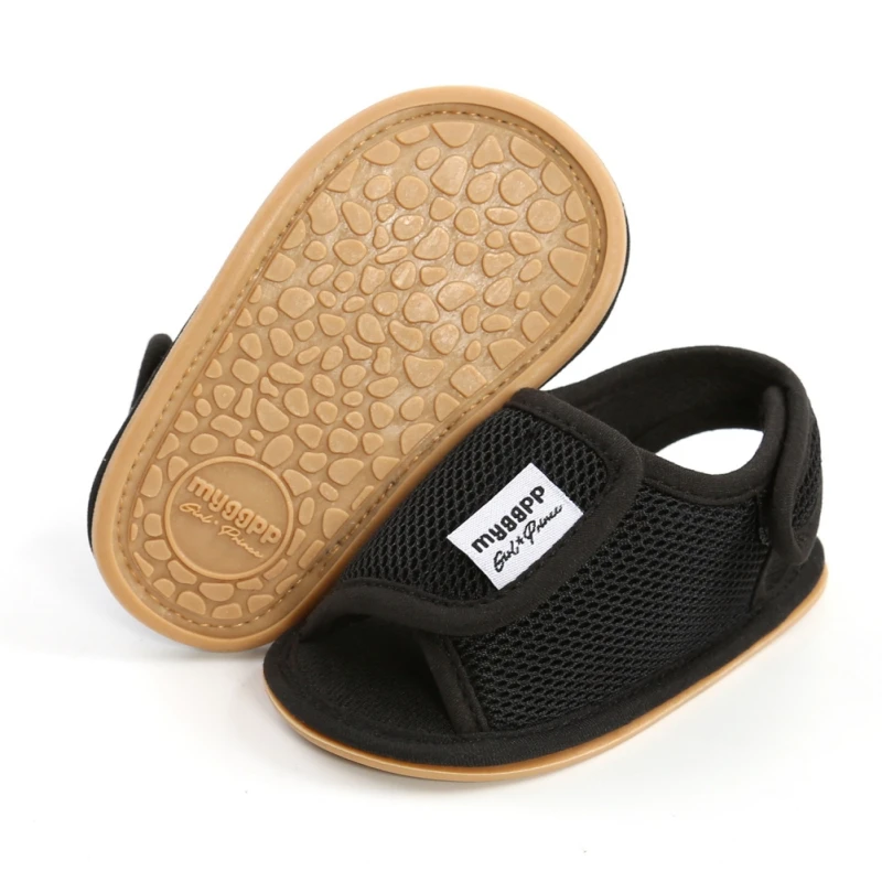 Baywell-Sandalias antideslizantes para bebés, zapatos planos con fondo suave, para primeros pasos, de 0 a 18 meses