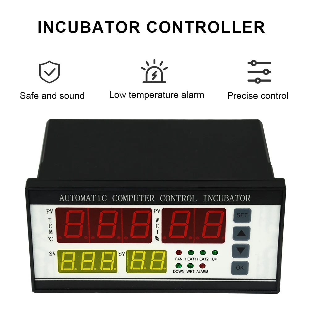 XM-18 Egg Incubator Controller Thermostat Hygrostat Full Automatic Digital  Control with Temperature Humidity Sensor Probe