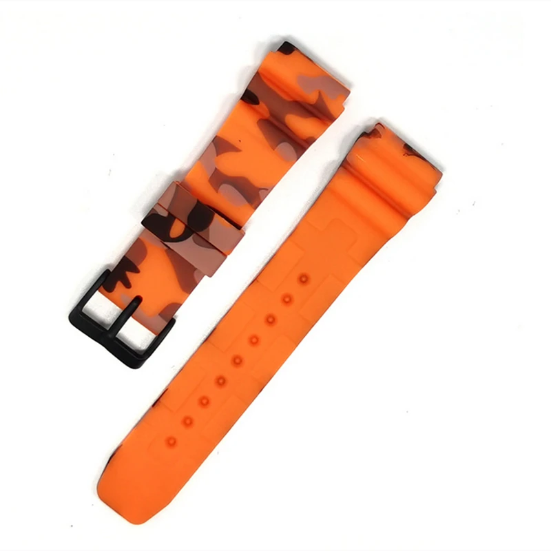 Tali untuk Seiko Divers Watchband Smart Watch 22Mm Aksesori Gelang Band Kamuflase Silikon