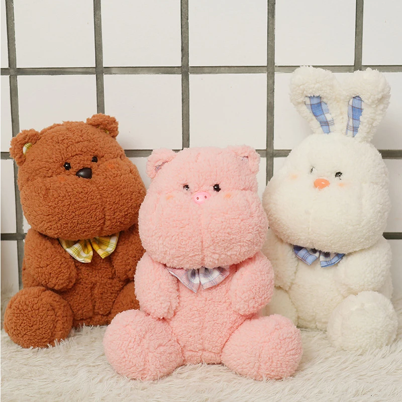 

23CM Cute Cartoon Rabbit Bear Pig Stuffed Toys Kawaii Plush Animals Soft Kids Baby Doll for Girls Children Boys Birthday Gift