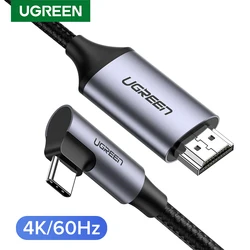 Ugreen-Cable USB tipo C a HDMI Thunderbolt 3, convertidor para MacBook, iPad Pro, 2018 USB-C, adaptador HDMI