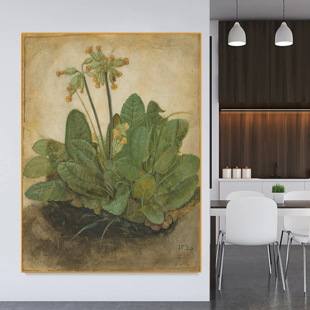 Canvas Albrecht Durer《Tuft of Cowslips》Art Oil painting Artwork Picture Modern Wall decor Home Living room Decoration