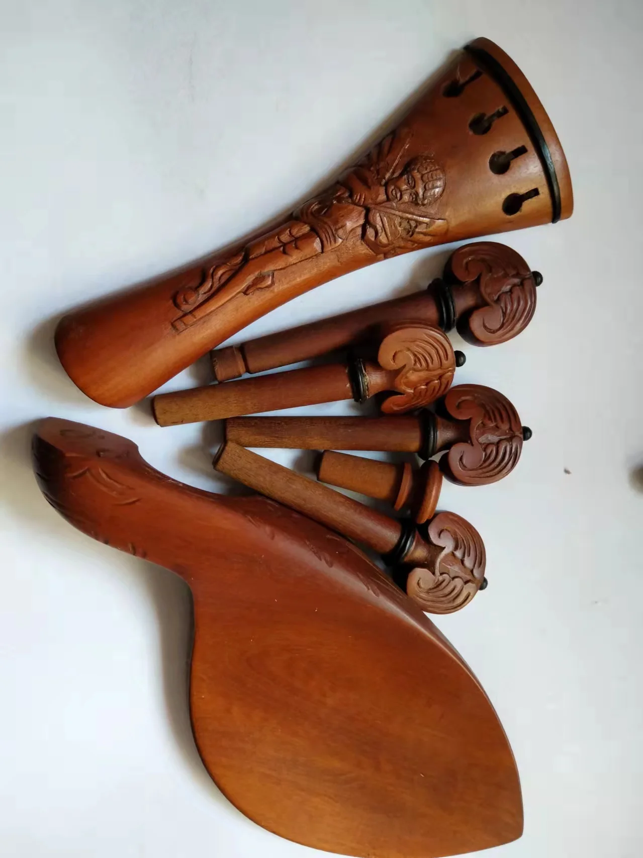 Jujube Violin Parts Violin Pegs Violin Tail Piece and Chin Rest All In 4/4