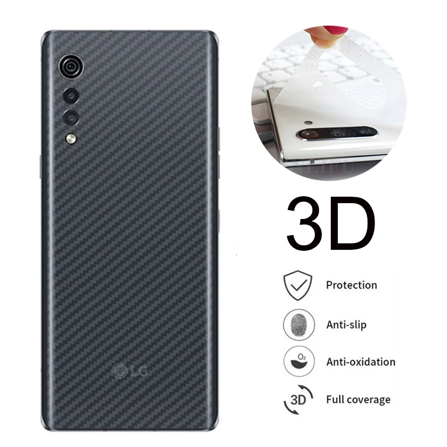 5PCS Back Carbon Fiber Film For LG G8 G8X G7 G5 G6 ThinQ Full Cover Screen Protector LG V50 V40 V30 V20 ThinQ Protective Film