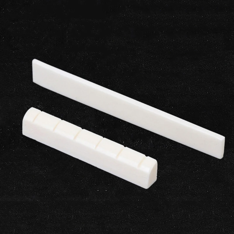 Guitar Bone Bridge Saddle Nut Set 6 Strings Classical Guitar Buffalo Bone Guitarra Replacement Parts