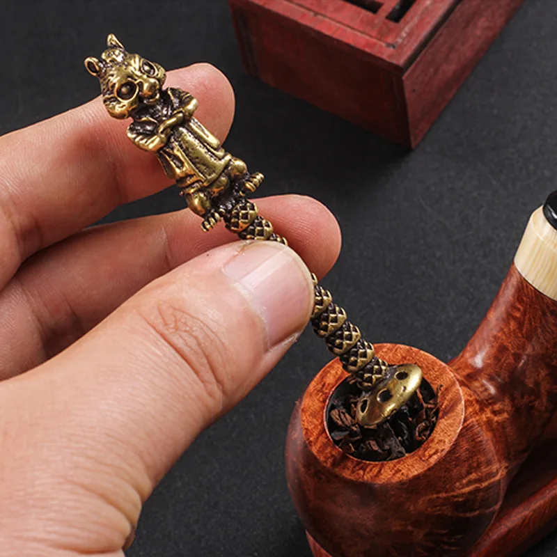 1pcs Six Holes Hollowed Brass Smoking Pipe Tool Tobacco Pipe Tamper Pokers Tool Cleaners Smoke Smoking Accessories