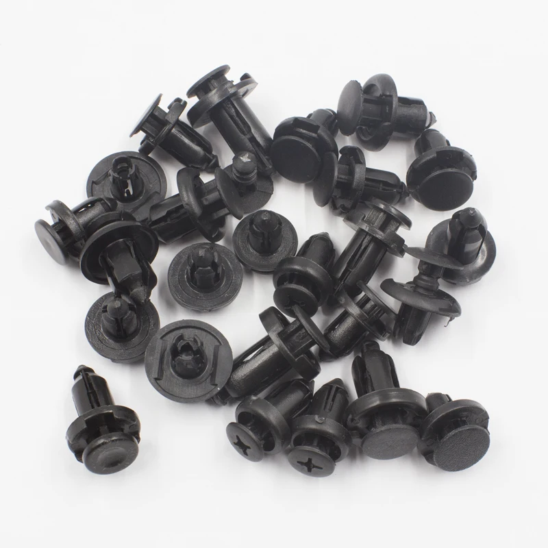 Black Plastic Rivets for Honda Toyota Nissan Subaru Car Fender Bumper Clip Retainer Push Pin 7.5mm 8mm 9mm 10mm Quick delivery