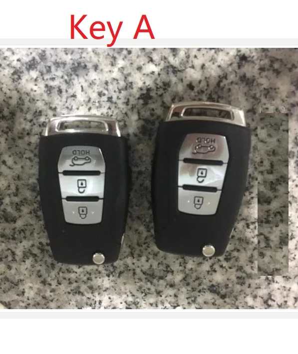 Carbon Fiber Silicone Car Key Case For Ssangyong Rexton Korando C Tivoli Flip Folding Remote Cover