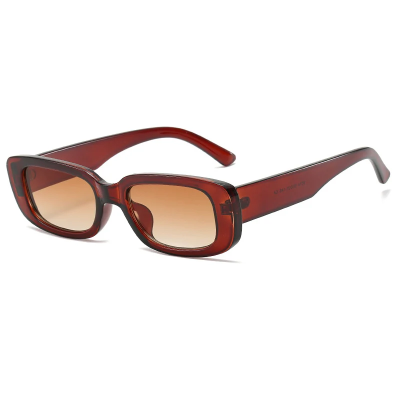 OEC CPO Kleine Vierkante Zonnebril Vrouwen Plastic Frame Oranje Gradiënt Zonnebril Vrouwelijke Trendy Merk Designer Brillen UV400