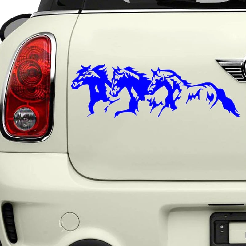 CK3386# Running Horses vinyl car sticker waterproof cool waterproof removable decal self-adhesive car auto stickers