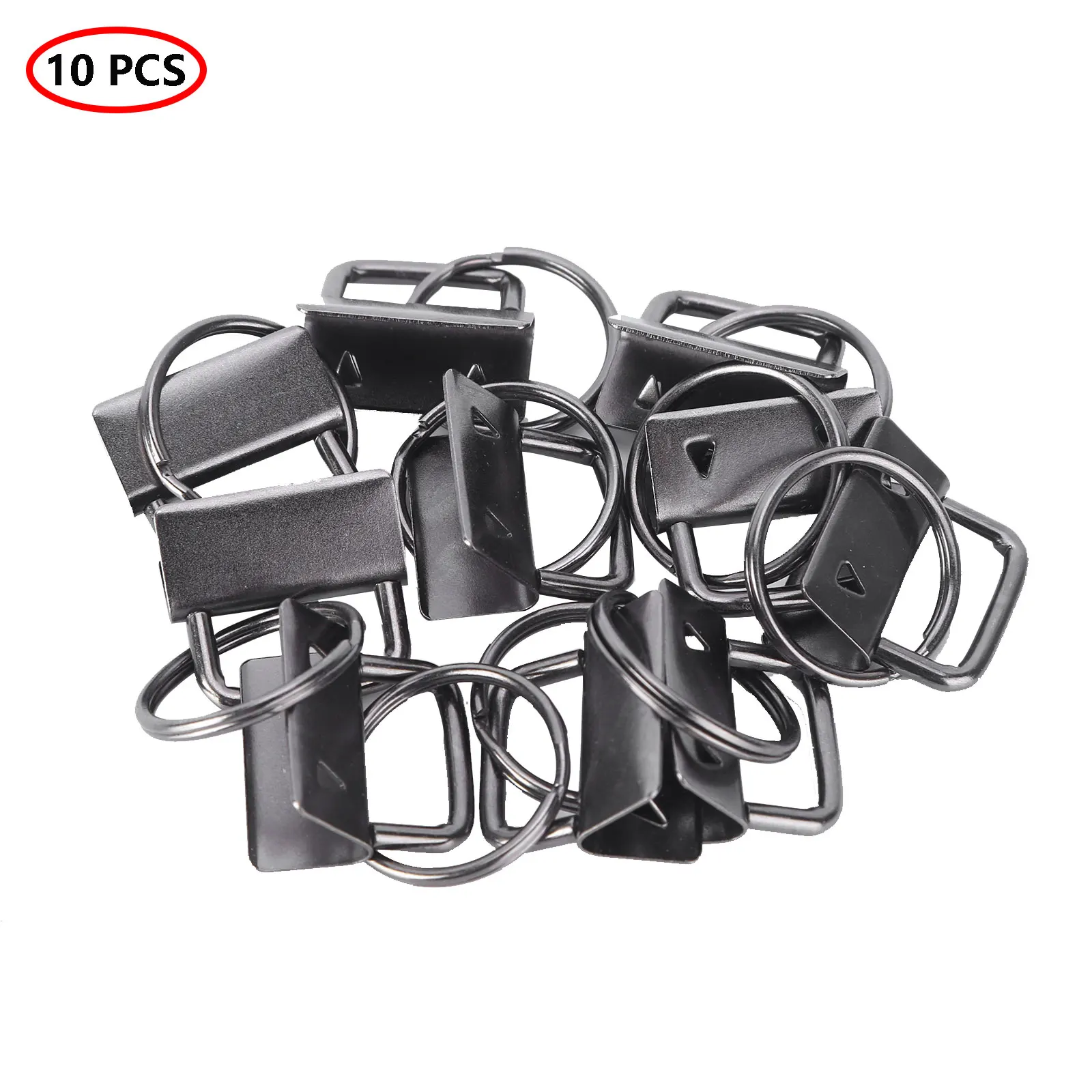 10Pcs Backpack Webbing Clips Buckles Bag Strap Retainer Cotton Tail Clasps Metal Iron Split Bracelet Keychain Fastener DIY Craft