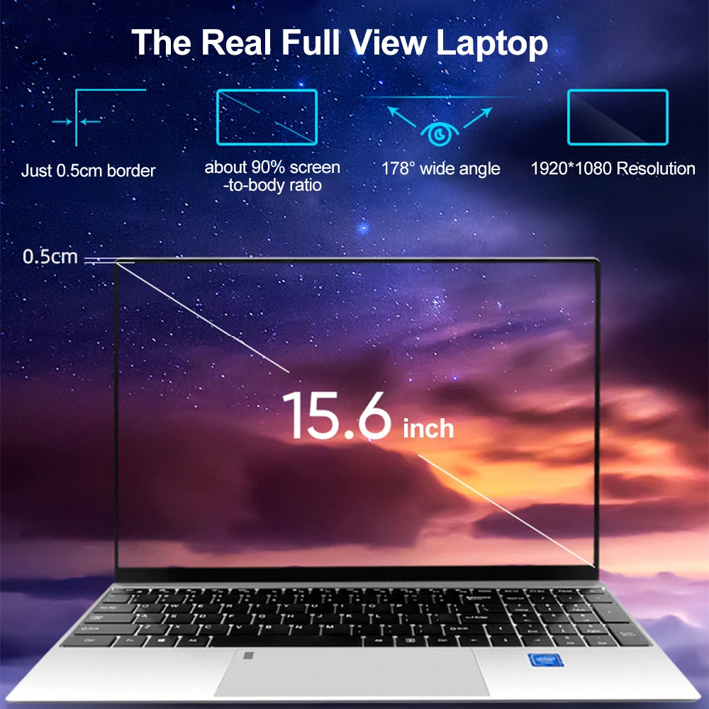 AMD Laptop MaX 36GB + 2TB SSD Metal Computer 2.4G/5.0G Wifi  Bluetooth Ryzen R5 3500U windows10 Metal portable gaming laptop